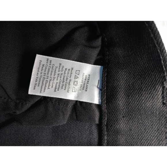 Everlane Black The Skinny Jean 5 Pocket Cotton Elastane Mens Size 40x30 NWT - Picture 9 of 10